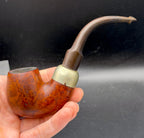 K&P Peterson's - Vintage Hungarian Oom-Paul Style 358 Smoking Pipe with Metal Band