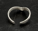 Sterling Silver Adjustable Size Chevron Toe Ring