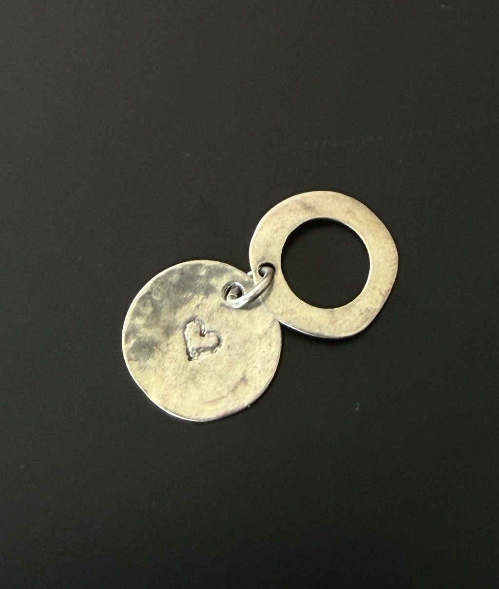 Vintage Handmade Sterling Silver Heart Charm/Pendant
