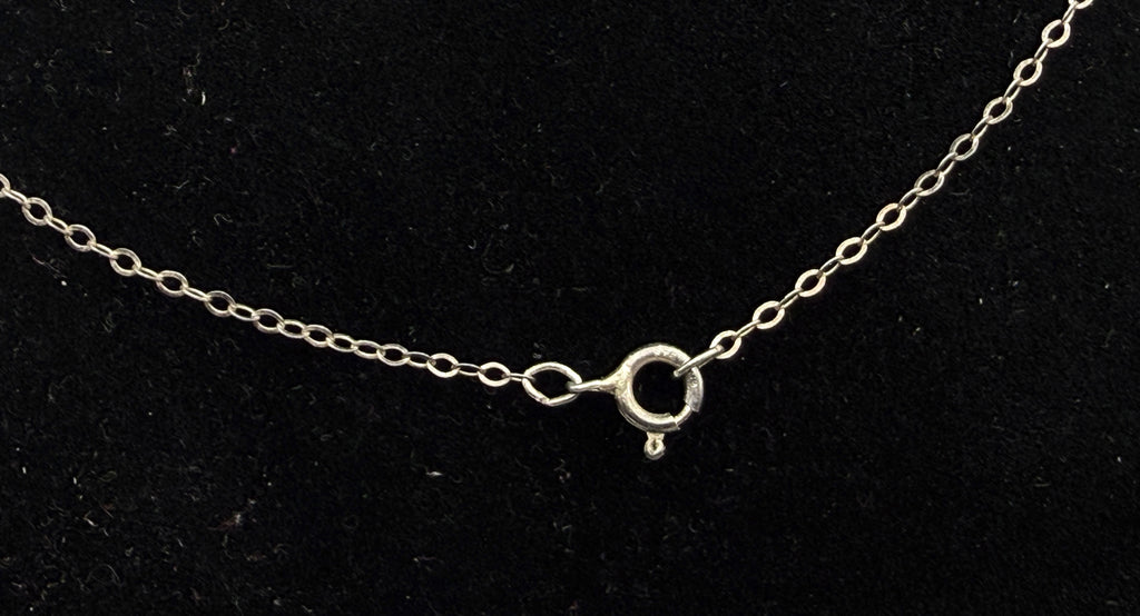 Vintage Sterling Silver Horse Pendant Chain Necklace - 18"