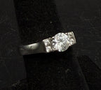 Vintage Sterling Silver Cubic Zirconia Ring - Size 6.25