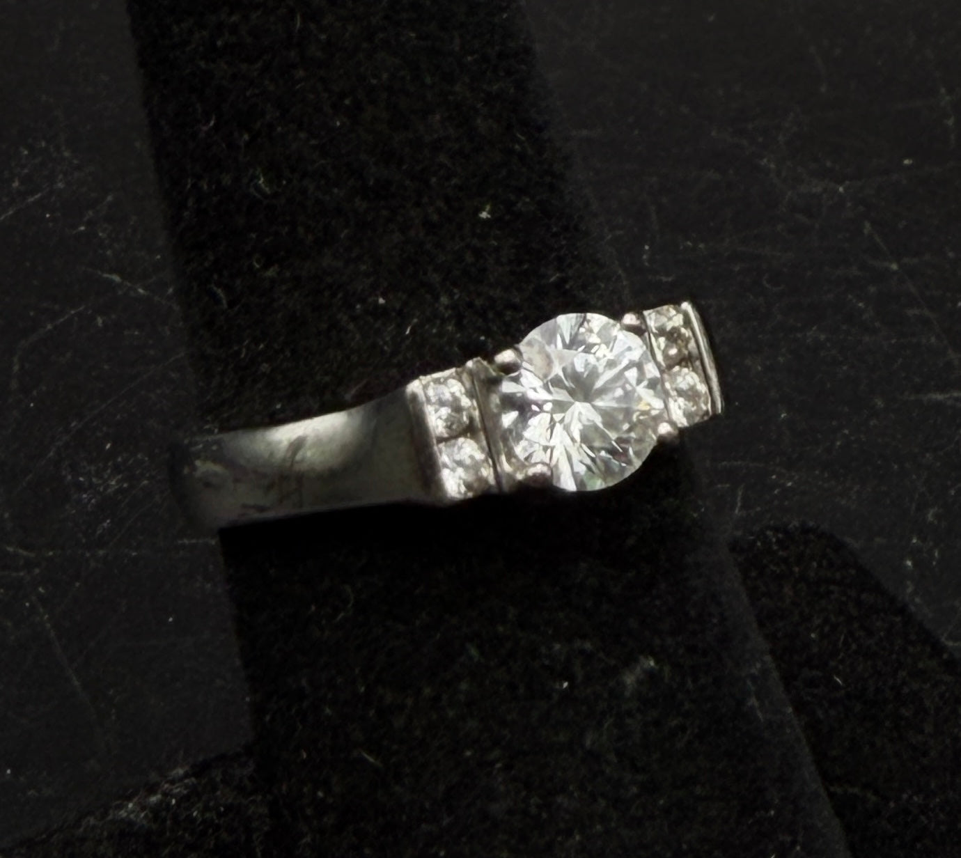 Vintage Sterling Silver Cubic Zirconia Ring - Size 6.25