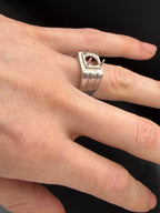 Vintage Unused Sterling Silver Unmounted Ring - Size 9
