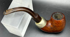 K&P Peterson's - Vintage Hungarian Oom-Paul Style 358 Smoking Pipe with Metal Band