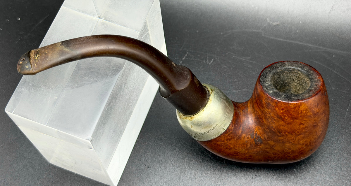 K&P Peterson's - Vintage Hungarian Oom-Paul Style 358 Smoking Pipe with Metal Band