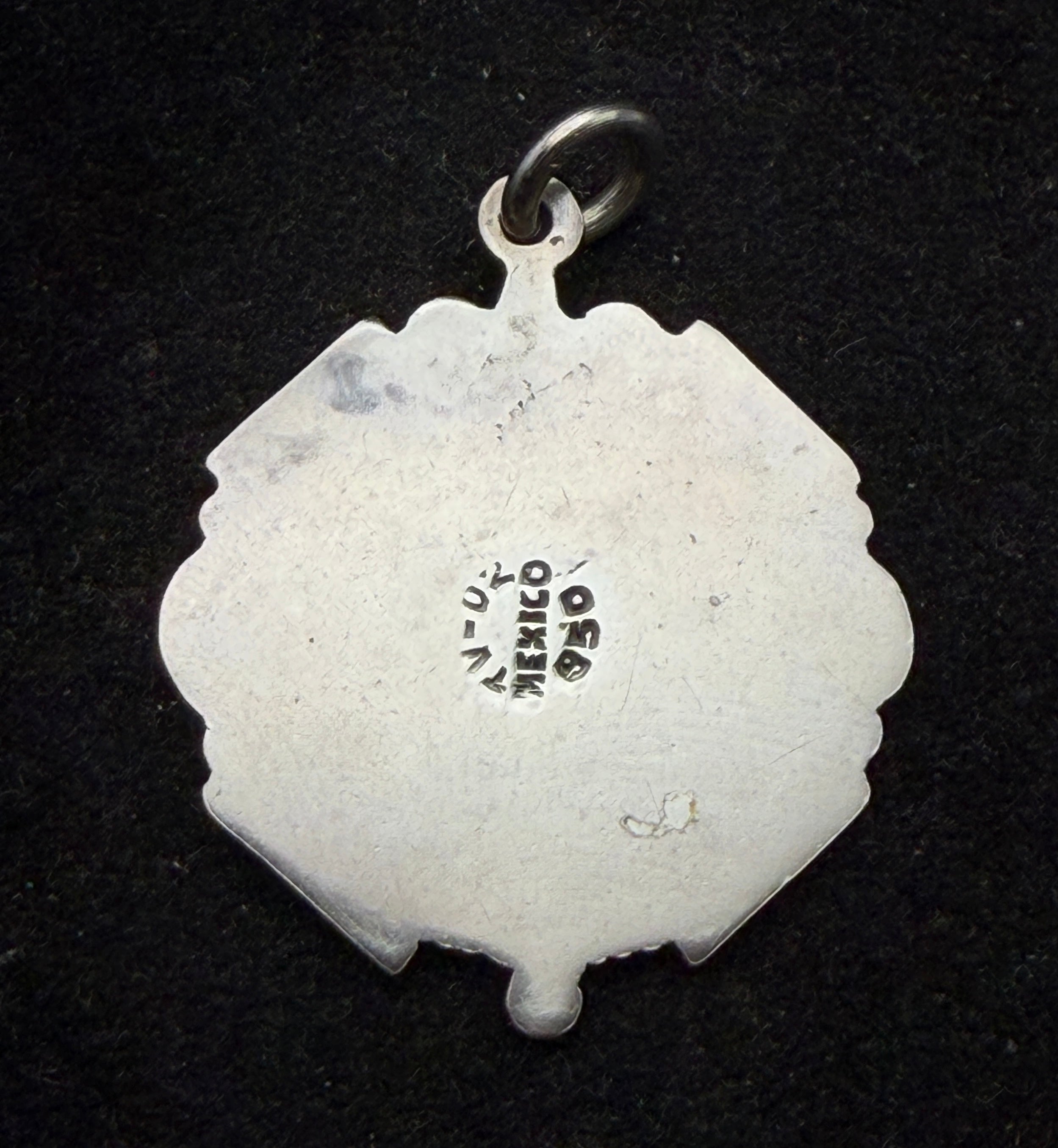 Vintage 950 Silver Aztec Calendar Pendant