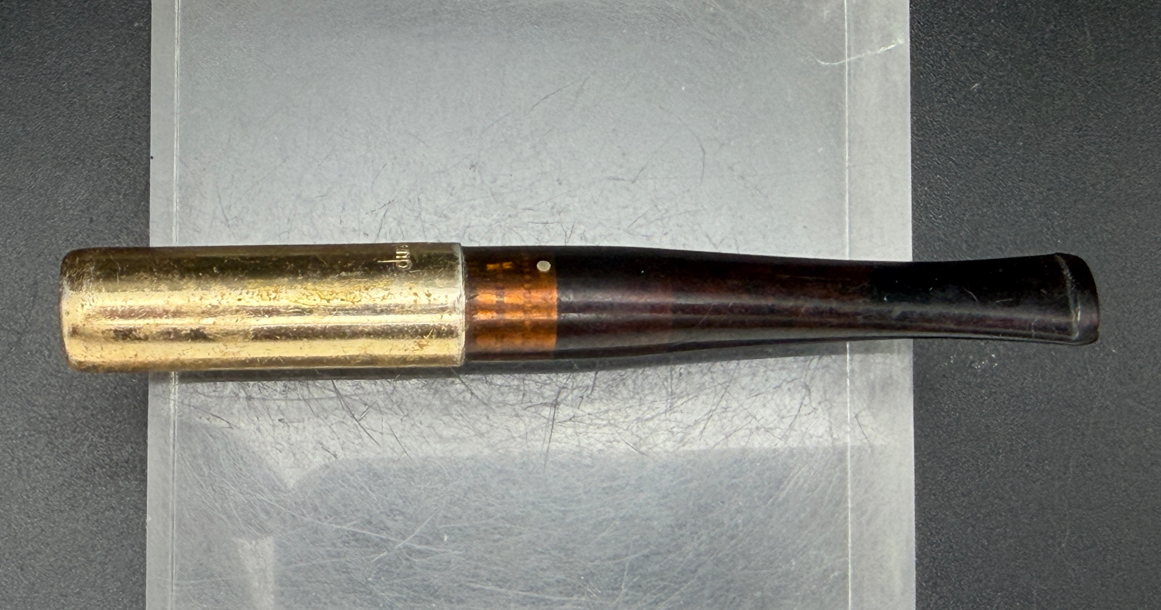 Dunhill - Vintage "Denicotea" Gold Plated Cigarette Holder with Amber Stem