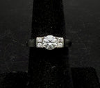 Vintage Sterling Silver Cubic Zirconia Ring - Size 6.25