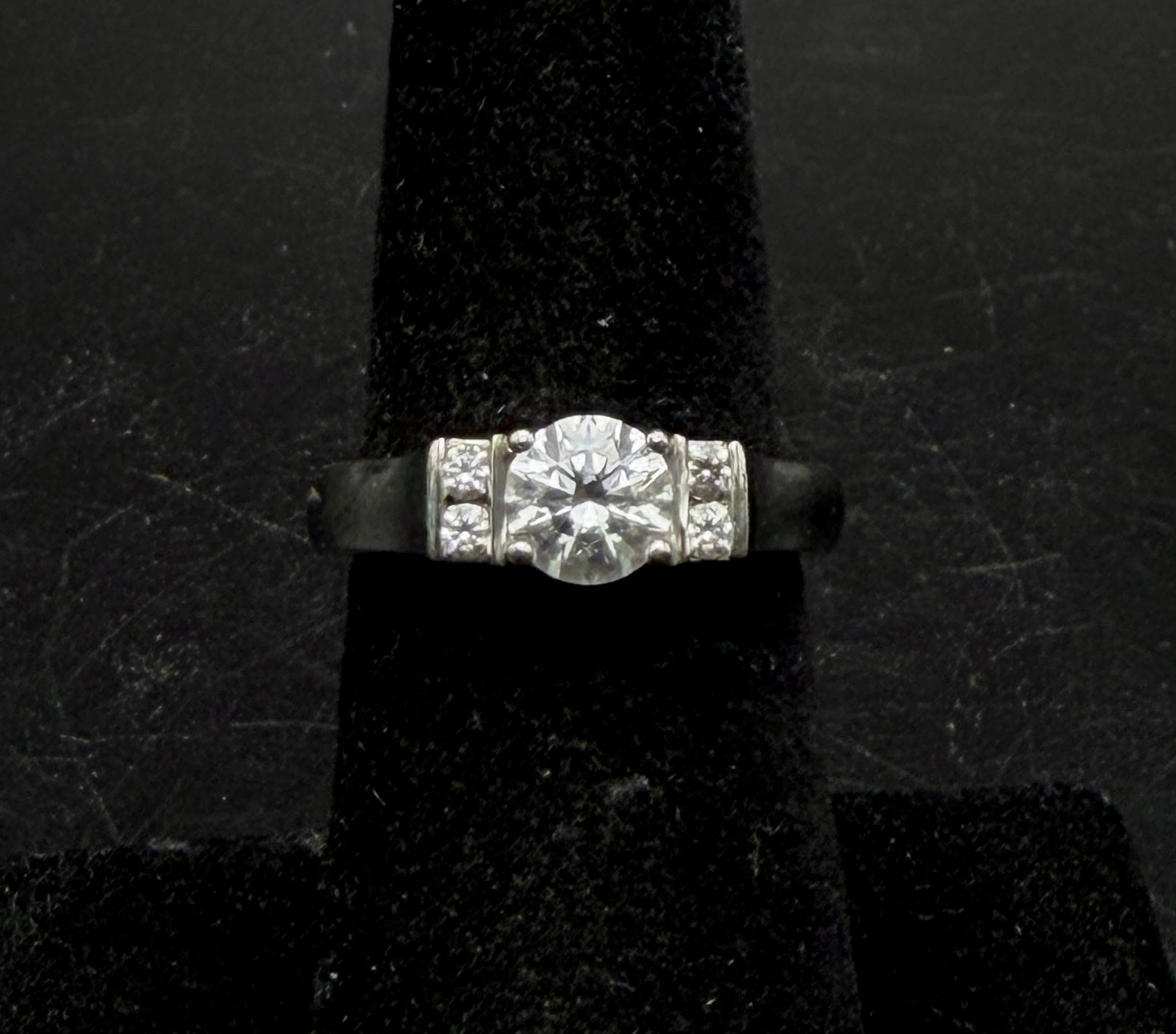 Vintage Sterling Silver Cubic Zirconia Ring - Size 6.25