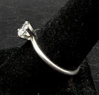 Vintage Sterling Silver CZ Solitaire Ring - Size 9