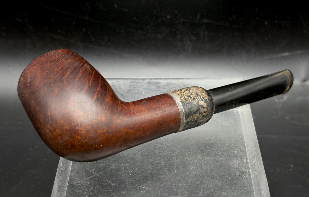 BBB- Antique 1903 Own Make Wood Smoking Pipe with Sterling Silver Band