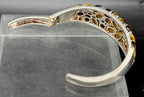 Vintage Tiger's Eye Sterling Silver Cuff Bracelet