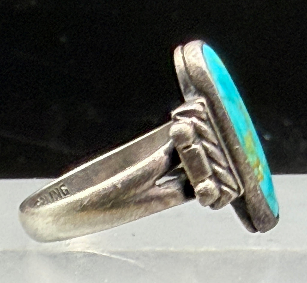 Bell Trading Post - Vintage Sterling Silver with Turquoise Ring - Size 5.75