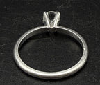 Vintage Sterling Silver CZ Solitaire Ring - Size 9