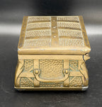 Vintage Bronze Tone Metal Pirate Chest Cigarette Box