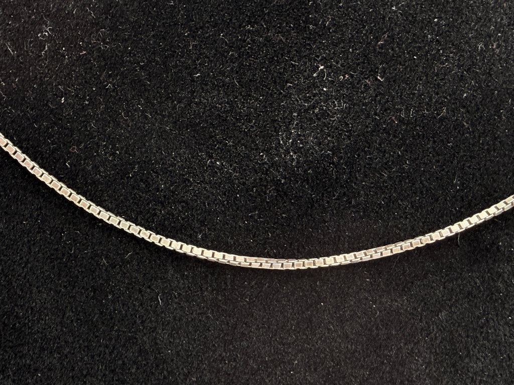 Vintage Sterling Silver Box Link Chan Necklace - 16.25"