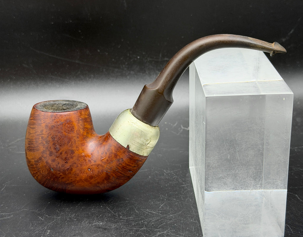 K&P Peterson's - Vintage Hungarian Oom-Paul Style 358 Smoking Pipe with Metal Band