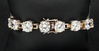 Vintage Cubic Zirconia Sterling Silver Tennis Bracelet - 7"