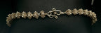 Vintage Handcrafted Sterling Silver Filigree Link Bracelet - 8"