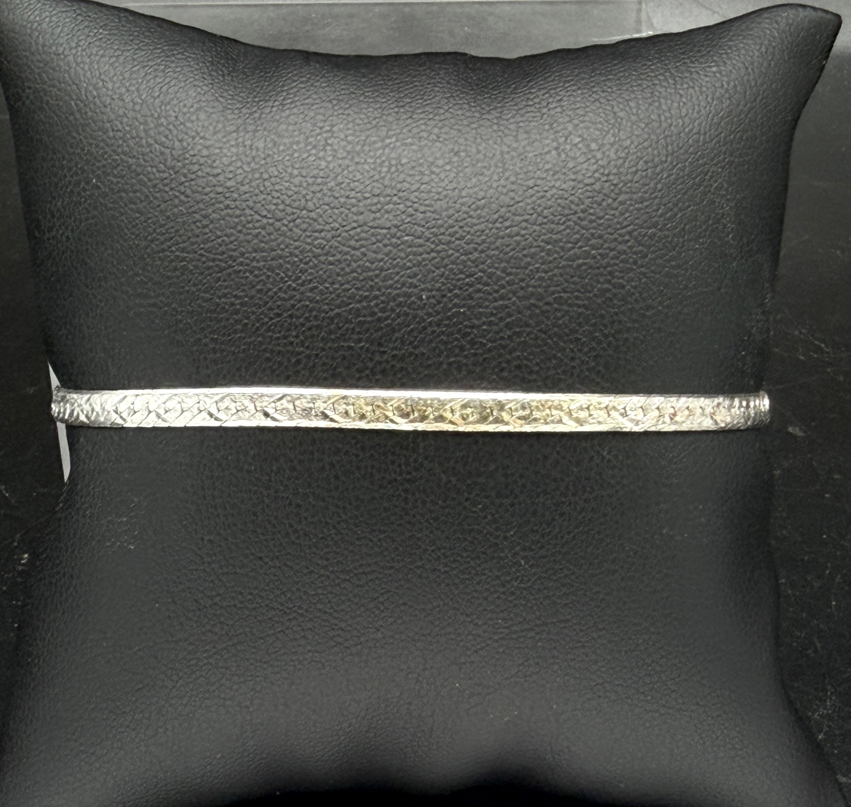 Vintage Italian Sterling Silver Herringbone Link Bracelet - 7"