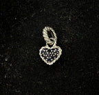 Judith Ripka - Vintage Sapphires and Sterling Silver Heart Charm