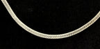 Milor - Vintage Italian Sterling Silver Herringbone Chain Necklace - 20"