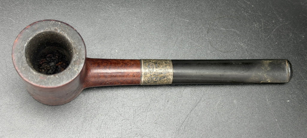 Loewe & Co. - Vintage Poker Style Smoking Pipe with Sterling Silver Band