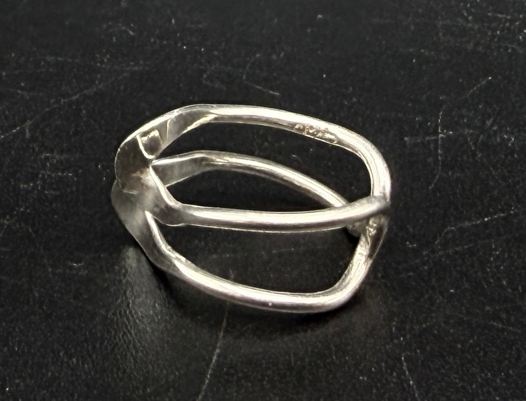 Sterling Silver Adjustable Size Wavy Toe Ring