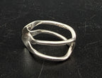 Sterling Silver Adjustable Size Wavy Toe Ring