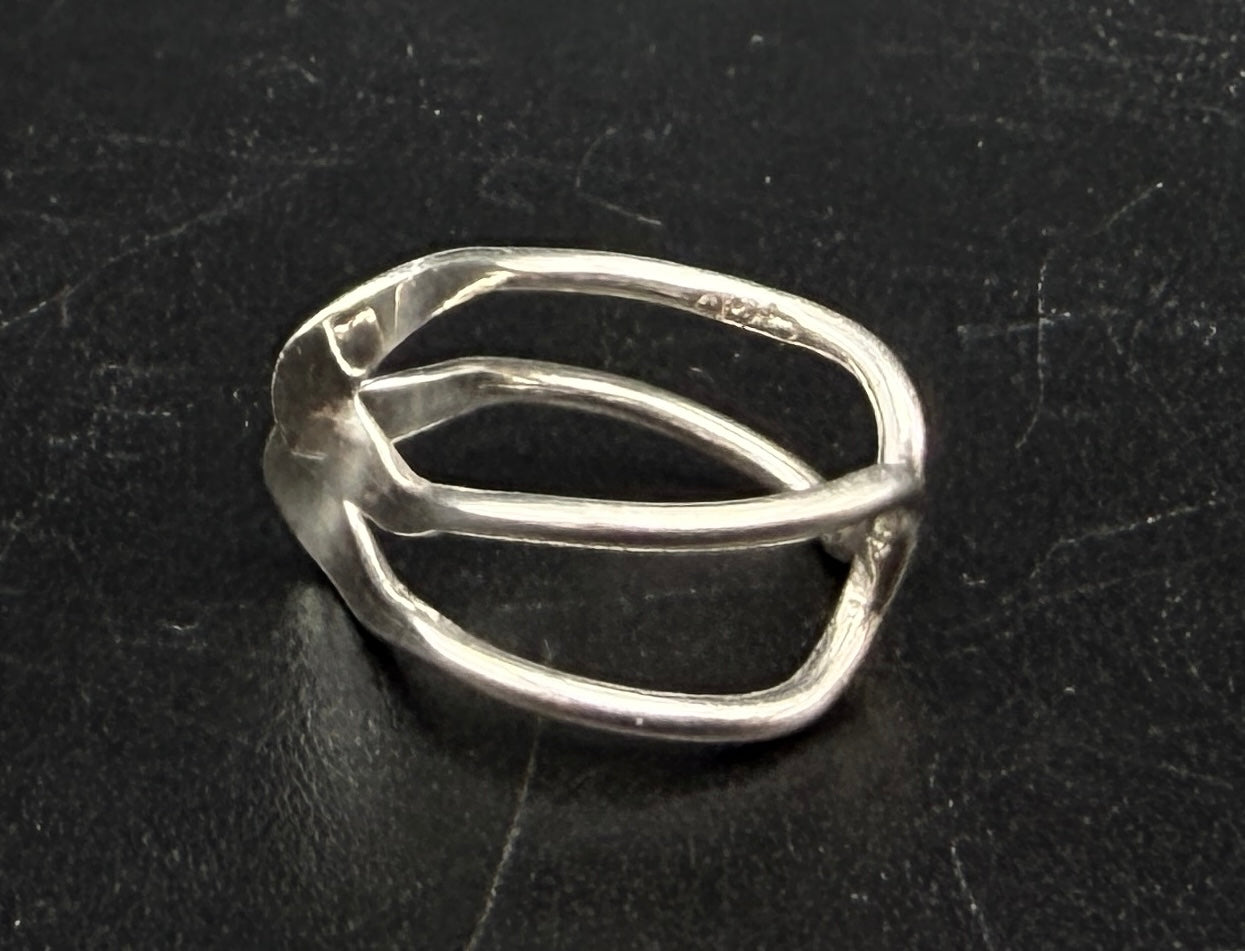 Sterling Silver Adjustable Size Wavy Toe Ring