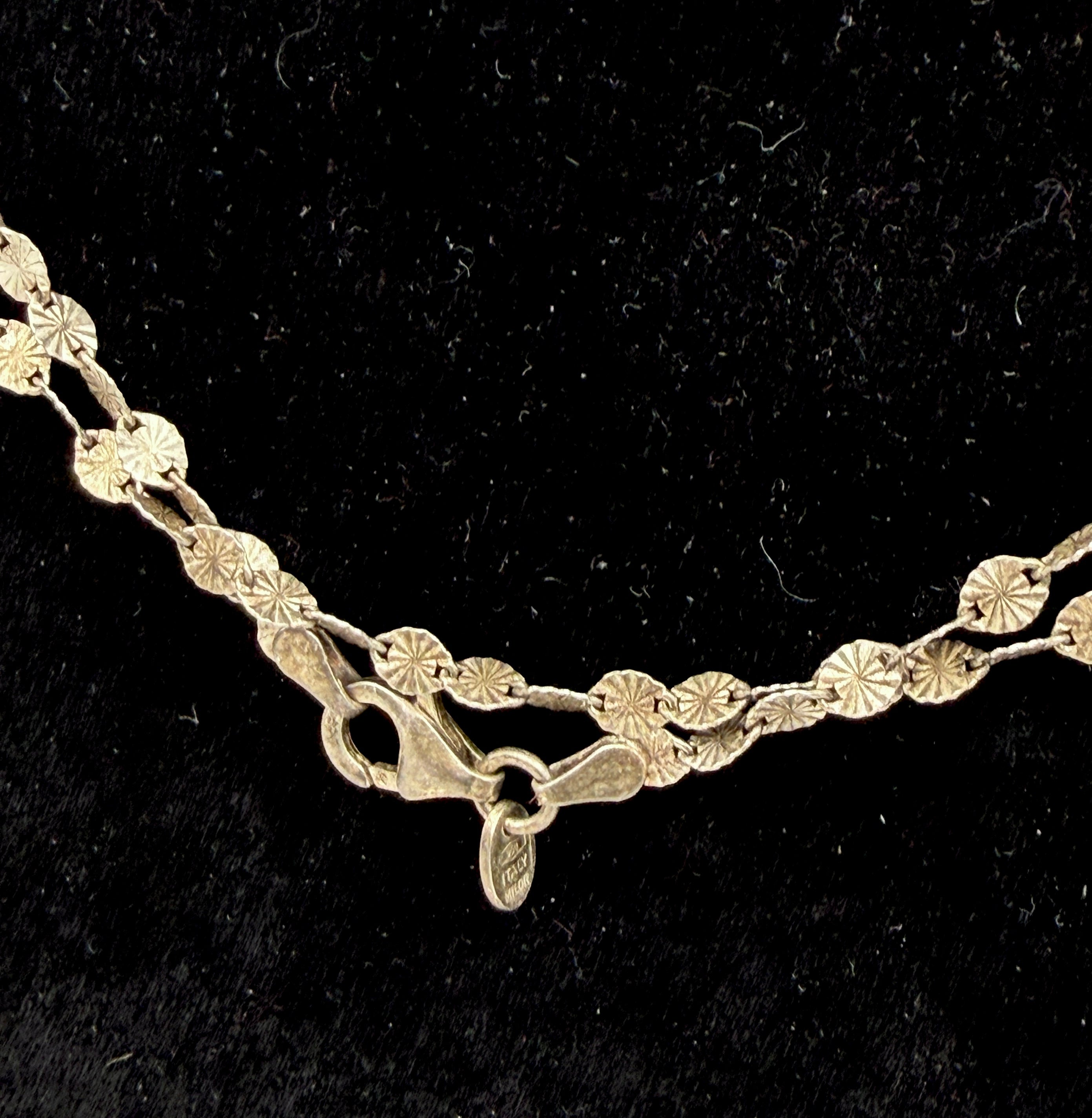 Milor - Vintage Three Feet Long! 950 Silver Italian Unique Link Chain Necklace - 36"