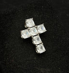 Daniel K - Vintage Asscher Cut CZ Sterling Silver Cross Pendant