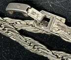 Vintage Handcrafted Sterling Silver Unique Link Necklace - 24"