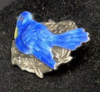 Paye & Baker - Vintage Bluebird Sterling Silver Enameled Brooch