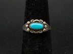Vintage Turquoise Sterling Silver Spinner Ring - Size 4.25
