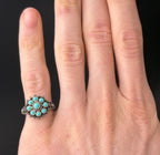 Vintage Sterling Silver Imitation Turquoise Ring - Size 6.5