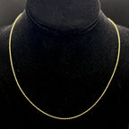 Vintage Gold Tone Sterling Silver Chain Necklace - 18"