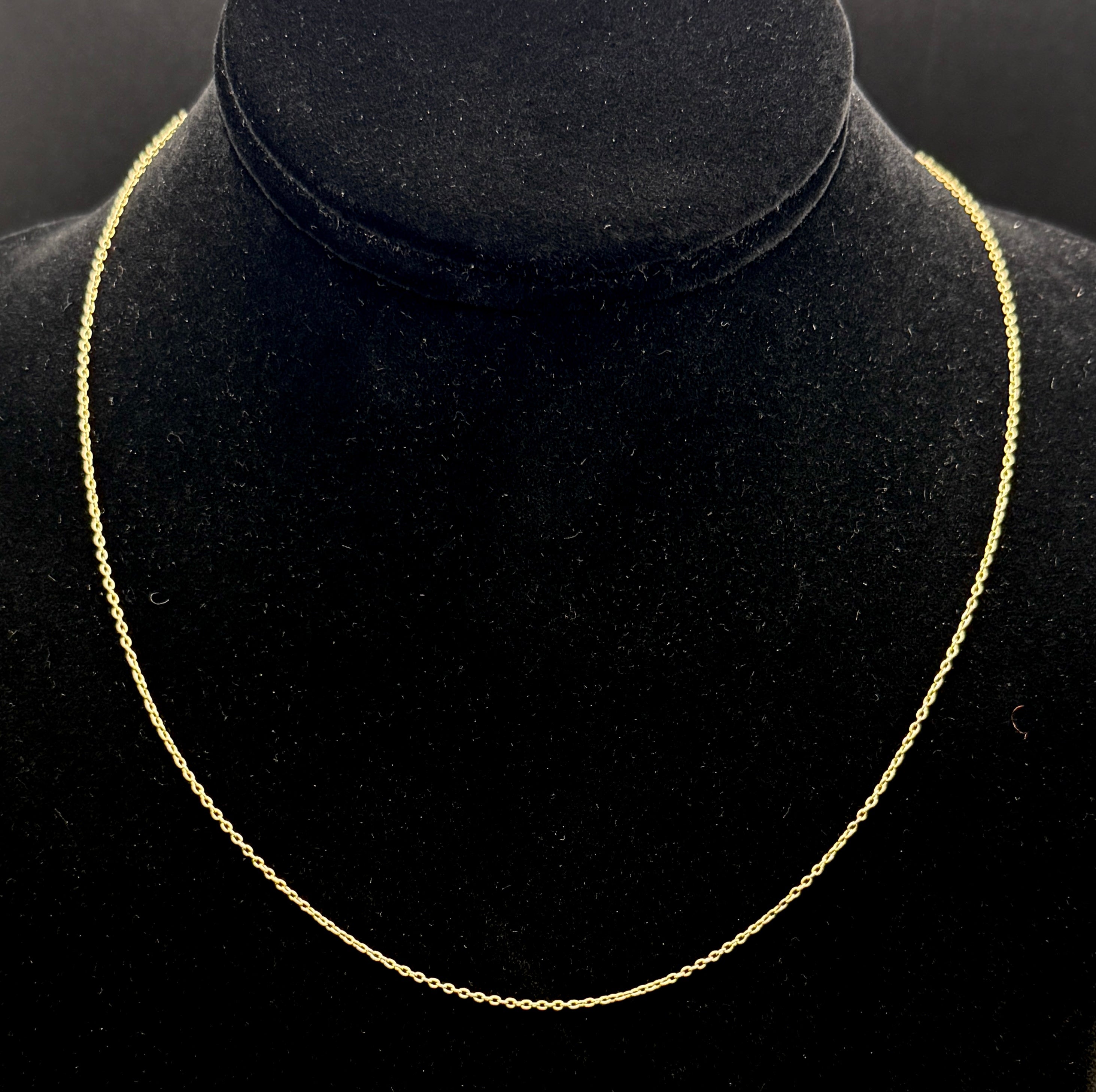Vintage Gold Tone Sterling Silver Chain Necklace - 18"