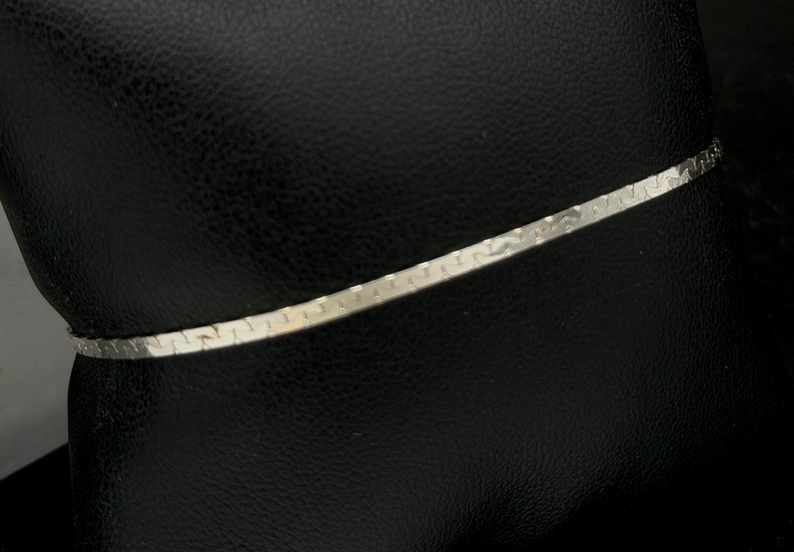 Vintage Italian Sterling Silver C Link Bracelet - 7"