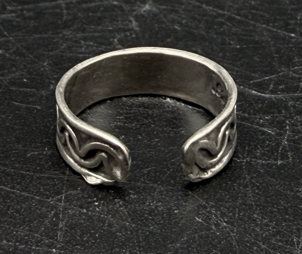 Vintage Handmade Sterling Silver Adjustable Size Toe Ring