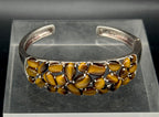 Vintage Tiger's Eye Sterling Silver Cuff Bracelet