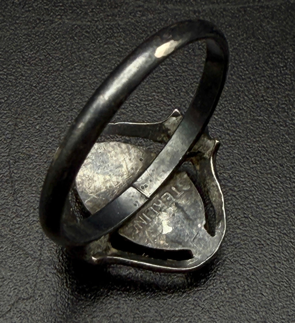 Vintage Sterling Silver Virgin Mary Ring - Size 6