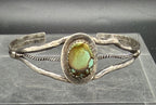Vintage Handmade Turquoise Sterling Silver Cuff Bracelet