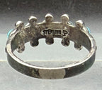 Vintage Handcrafted Snake Eye Turquoise Sterling Silver Band - Size 7.25