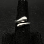 Vintage Sterling Silver Bypass Band Ring - Size 6.5+