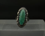 Bell Trading Post - Vintage Sterling Silver with Green Turquoise Ring - Size 7