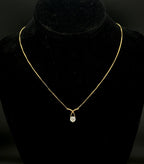 Ross-Simons - Gold Tone CZ Sterling Silver Pendant Chain Necklace - 18"