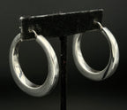 Milor - Vintage 950 Silver Italian Hoop Earrings