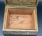 Vintage Bronze Tone Metal Pirate Chest Cigarette Box