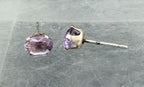 Vintage Pink Tourmaline Sterling Silver Stud Earrings